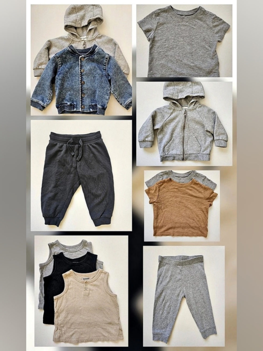Like NEW/GUC 9pc FALL Layering Jackets Shirts Joggers Organic /Cotton sz 12M